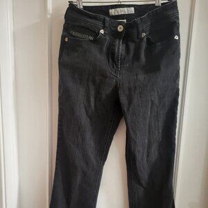 Denver Hayes Black Mid-Rise Straight Leg Jeans - Size 8x30